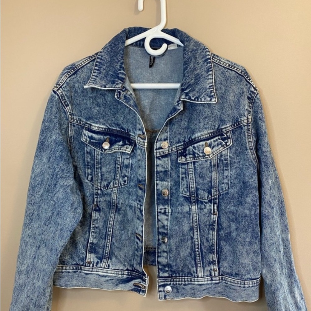 Divided Acid Wash Jean Jacket | Denim Jacket - L